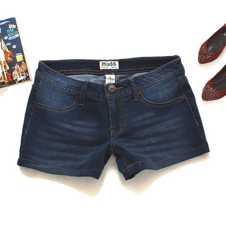 大码女装2013新款磨白高弹力软牛仔短裤热裤