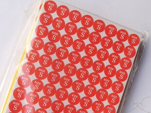 不干胶标签 服装大中小号贴纸 尺码标签 S码 68张