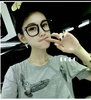 王嘉尔张艺兴大框眼镜框非主流黑色眼镜架时尚复古韩国tr90平光镜