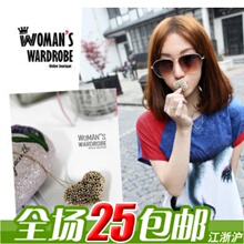 G1689 韩国饰品 VIVI 推荐 LENA款镂空桃心精致项链毛衣链