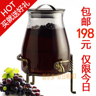 泡酒瓶带龙头无铅玻璃 酿酒瓶酿酒器葡萄酒 家用泡酒罐药酒