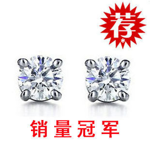 正品Tiffany蒂凡尼/40分1克拉四爪圆钻<span class=H>耳钉</span>/60元1只/2只包邮