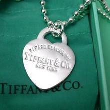 Especiales en forma de corazón collar de Tiffany plata de ley 925 colgante carta de la Sra. collar colgante de plata las mujeres