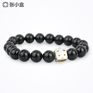  张小盒银饰 幸运张小盒手链 黑玛瑙/黄玉珠/925纯银 新年礼物
