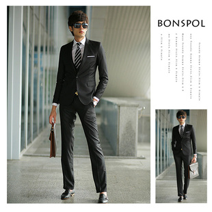  新款正品男士西装 男 韩版修身休闲男式西服套装 剑领 英伦