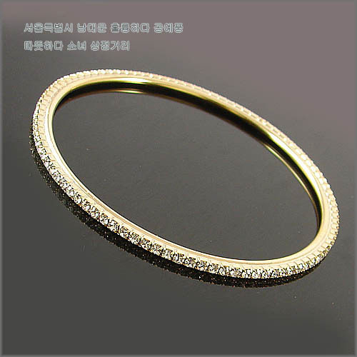 [100%韩国进口饰品]单层满钻细手环/手镯（黑色）