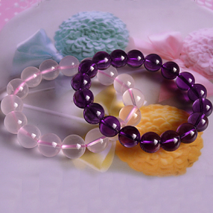  电视剧 当婆婆遇上妈 李小璐同款 紫水晶手链 粉水晶手链 旺运