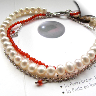 PJ quality goods Red agate Sterling Silver natural Pearl Braceletin the Jewelry/Diamond/Jade/Gold , Natural pearls (New) , Bracelets category - from Buy2taobao.com to provide professional Taobao agent buy service