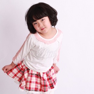 韩版新款春装 中小淑女童装 儿童超短腰裙 宝宝半身裙迷你裙