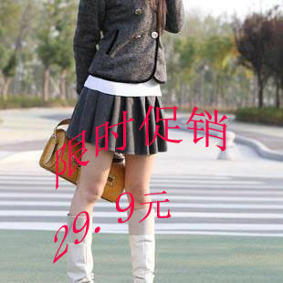 好在来服饰8 秋冬百褶裙子毛呢裙女装短裙半身裙呢料裙裙