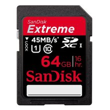 包邮 SanDisk Extreme SDXC class10 高清卡 64G SD卡 300X 45M/