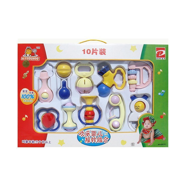 Di Fu baby Bell 10 Set of parts Bell Gift box suit Toys baby full moon Gifts Rattle DF6610in the Toy/Childs/Puzzle/Building block/Model , Child Bell/Cloth Play/Appease toys , Rattles category - from Buy2taobao.com to provide professional Taobao agent buy service