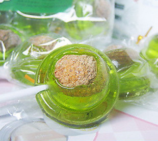  台湾进口零食最好吃的糖果 抹茶味话梅棒棒糖/梅心棒150g
