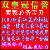 淘宝店铺装修模板全套 网店模版旺铺扶植版标准一键安装 营销教程