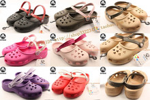 声声不息 crocs正品米妮珍洞洞鞋沙滩鞋凉鞋拖鞋送环保袋鞋花