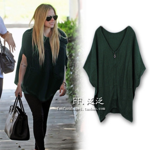 Broad new winter wind 2011 Europe and America/knitting zipper cardigan/V sweater/bat/cape/coat
