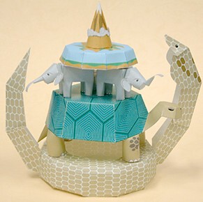 立体折纸手工制作模型剪纸 可爱卡通 动物塔 3d纸模 剪纸