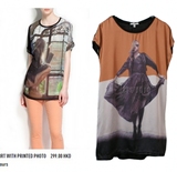 头像T恤2013新款夏装 短袖t恤女 性感<em>三姐妹</em> 韩