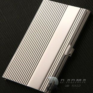 迪.奥玛 正品超薄名片盒 高档全不锈钢金属名片夹 M091直线
