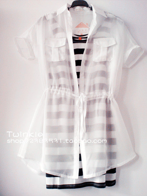 【图】版型超赞 欧美风<em>黑白条纹</em>背心裙<em>搭配</em>雪