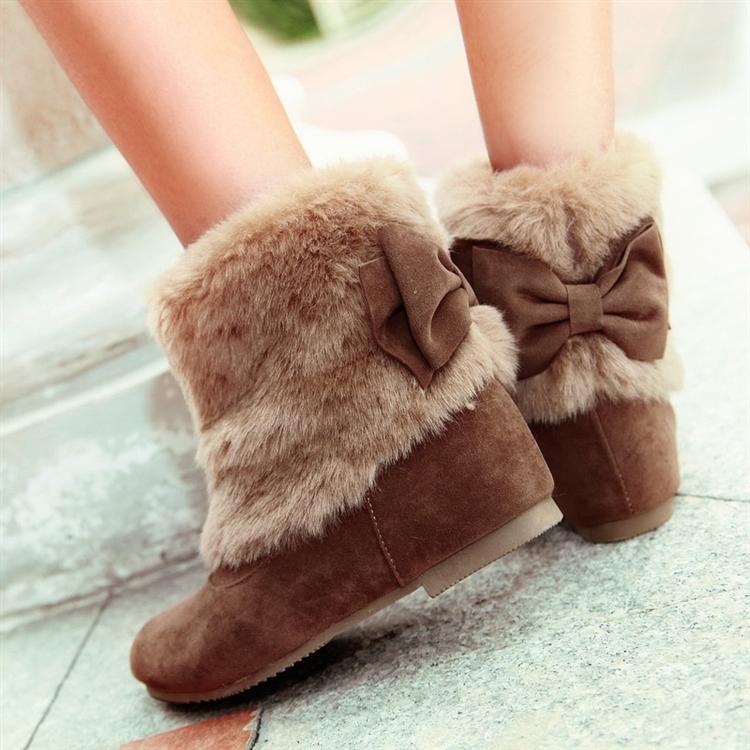 内增高雪地靴平底短靴...