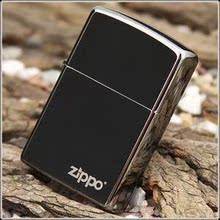 黑色<span class=H>zippo</span>芝宝打火机特价黑冰150ZL标志/买一送二