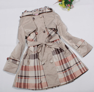  【天天特价】外套韩版公主童装新款秋装中大童儿童风衣加薄棉