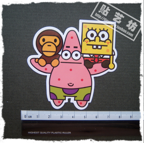 bape baby milo SpongeBob SquarePants Cartoon stickers Computer Stickers Waterproof stickers pvc Stickerin the 3C Digital Accessories, Laptop Accessories , Personalized small notebook stickers category - from Buy2taobao.com to provide professional Taobao agent buy service