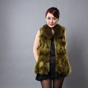 皮草,皮草背心<em>马甲</em>09新款日单貉子毛皮草针织