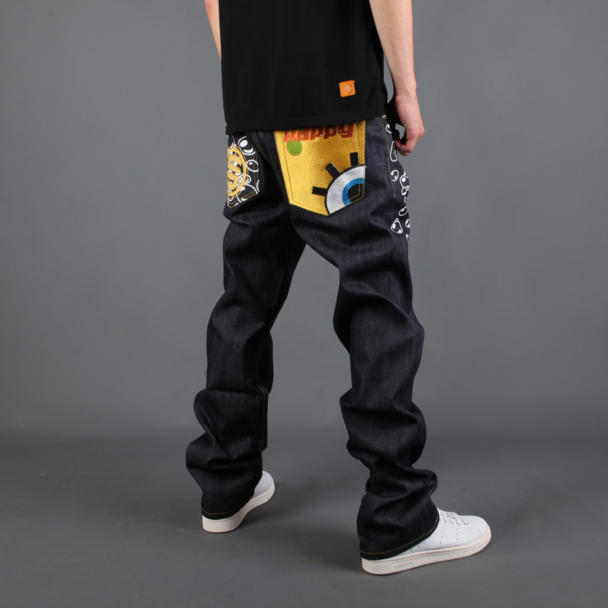 精工赤耳 stage 罗志祥潮牌男裤 刺绣 海面宝宝