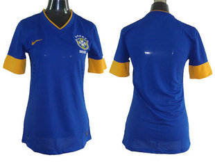 巴西新款客场蓝色足球服 足球衣 女生 女球迷T