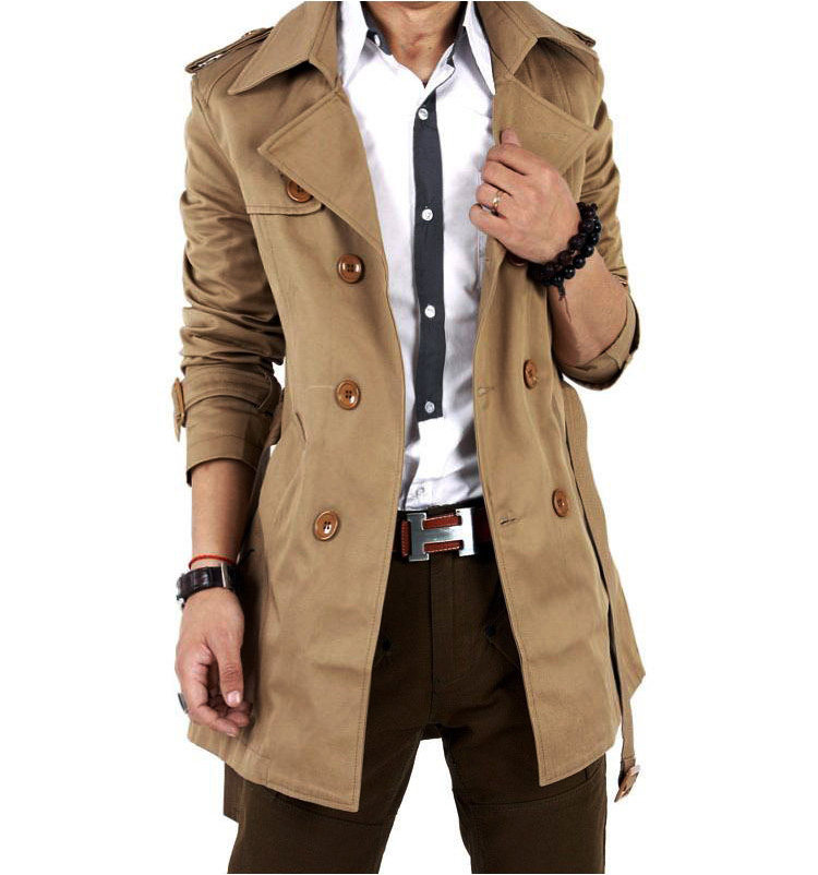 男装2012秋冬新品<em>潮男外套</em>男<em>韩版修身</em>中长款