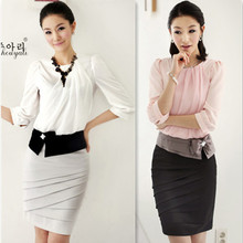 2012夏季套裙气质职业装女装 正装工作服套装裙制服 韩版职业套装