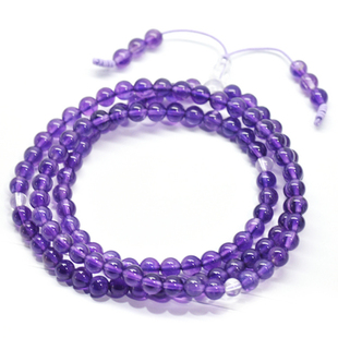 天然紫水晶108颗佛珠手串108粒紫水晶手链，多圈紫水晶手串
