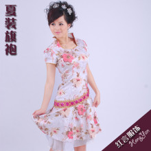 夏季清仓！红言正品2010时尚新款夏装显瘦改良旗袍/碎花连衣裙514