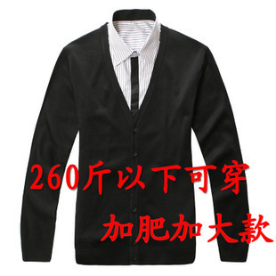  胖子可穿 时尚开衫 男士男式超大号毛衣加大码针织衫外套 195码