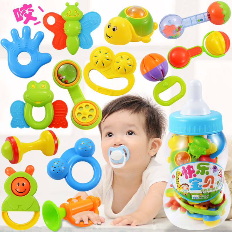 【1折网】婴儿玩具 0-1岁摇铃益智玩具 新生儿宝宝玩具牙胶手摇铃