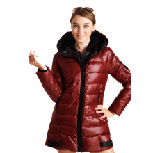 年底大促 2011新款正品 <span class=H>羽绒</span><span class=H>服</span> 女 中长款 修身连帽 清仓