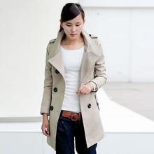 ●、2010年秋冬装新款女装韩版修身型经典风衣双排扣休闲风衣女