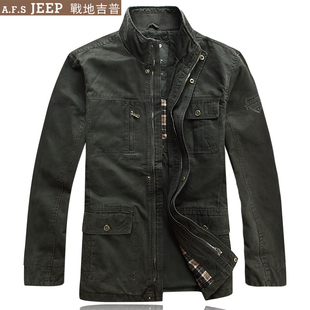  春装 AFS JEEP 男装正品专柜夹克 战地吉普男士休闲立领外套