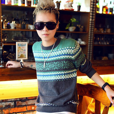 韩版男装线衫加厚...