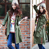 Ny the same trade of the original single-tooling the streets wind Women's Hooded with Drawstring Jacket yards