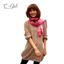 晰.Girl~灯笼袖~VIVI推荐兔毛金丝银线毛衣<span class=H>长裙</span>毛衣裙长款兔毛裙