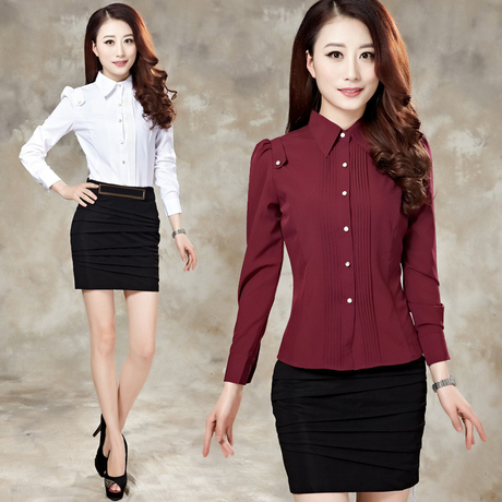 2014<em>春装</em>新款品牌哥弟女式<em>衬衫</em>中年<em>女装</em>OL纯