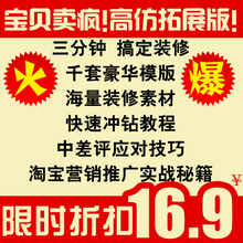 标准版高仿拓展版扶持版全套店铺装修模版 网店旺铺模版