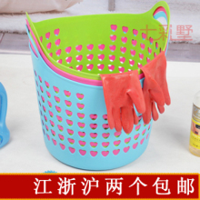 江浙沪2个包邮菜蓝 大号软塑料 脏衣篓/脏衣篮/洗衣篮/收纳篮桶52