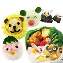 日本木晖 美食DIY饭团寿司模具套装 做爱心便当 超可爱3件套100g