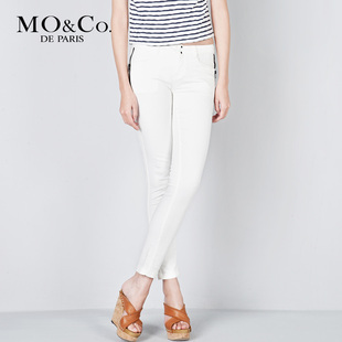 MO&amp;Co.摩安珂 春夏女装 M112JEN35 小脚洗水牛仔裤