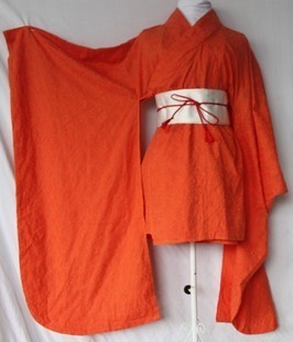 短款和服.橘红色和服.cosplay动漫和服.短装和服