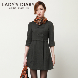  女性日记 春秋女装圆领复古 针织连衣裙 修身针织裙110104